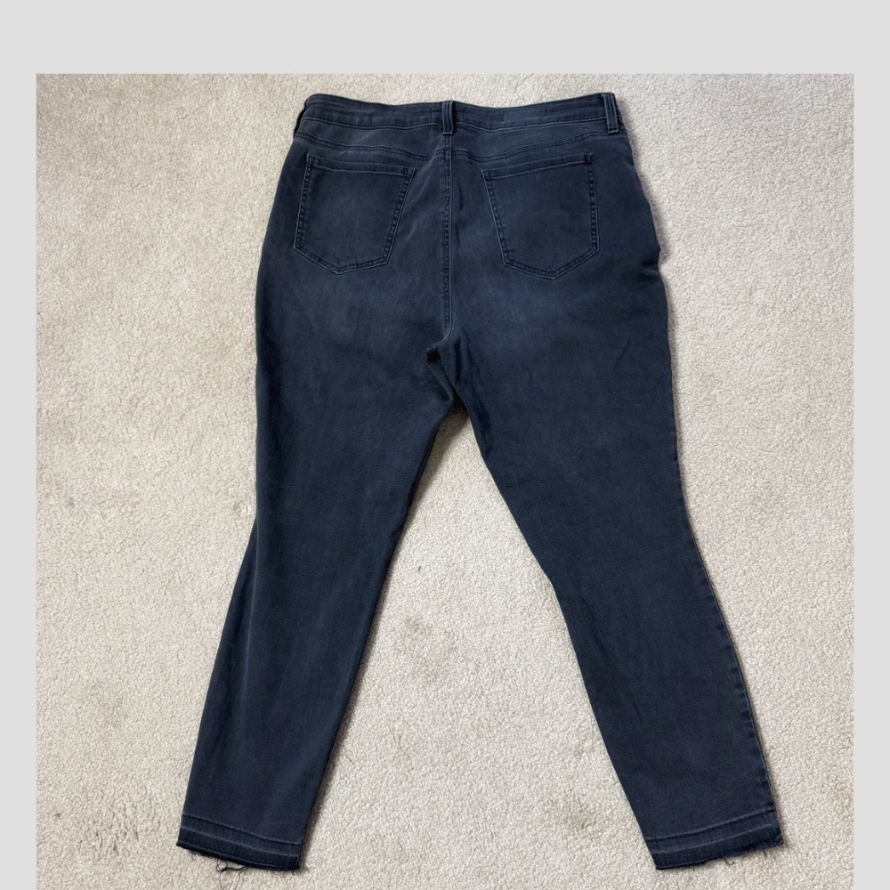 NYDJ Ami Skinny Jeans High Rise Lift Tuck Tech Released Hem Washed Black Size 14 - Picture 4 of 12